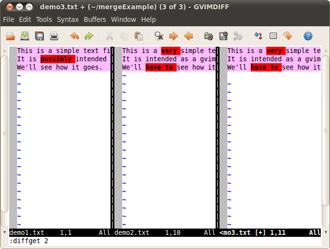 Screenshot: using diffget